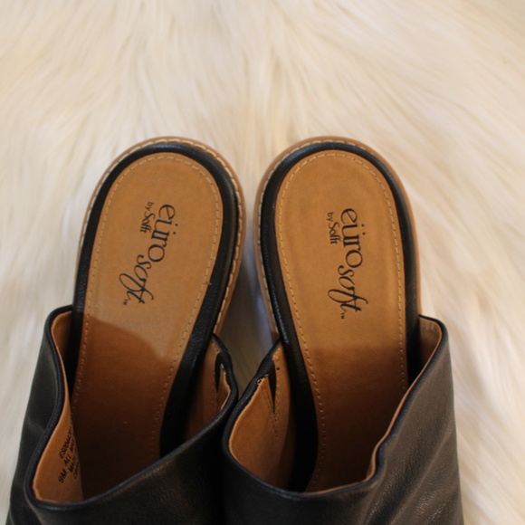 EuroSoft by Sofft, black Corley open toe slide sandals - Picture 8 of 12